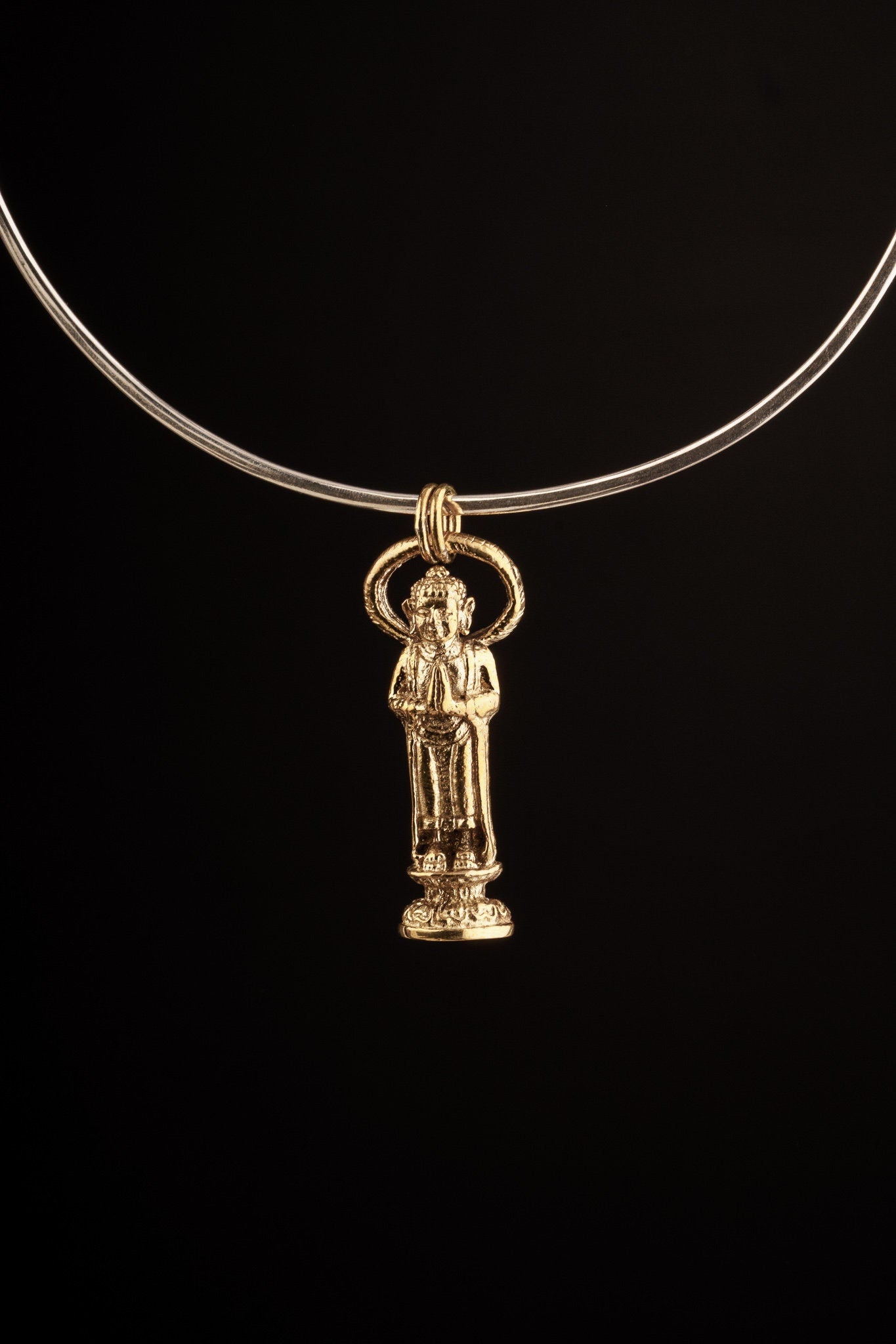 Buddhist Amulet UTTARABODHI MUDRA Buddha Statue Talismas - Brass Cast - Pendant Necklace