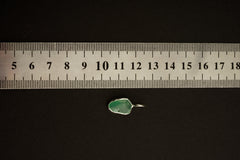 Gemmy Australian Chrysoprase - Old Find - 925 Sterling Silver - Special Hammered Bezel Setting - Crystal Pendant Necklace