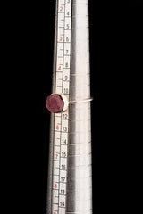 Raw Ruby - Fine 925 Sterling Silver - Size US 5