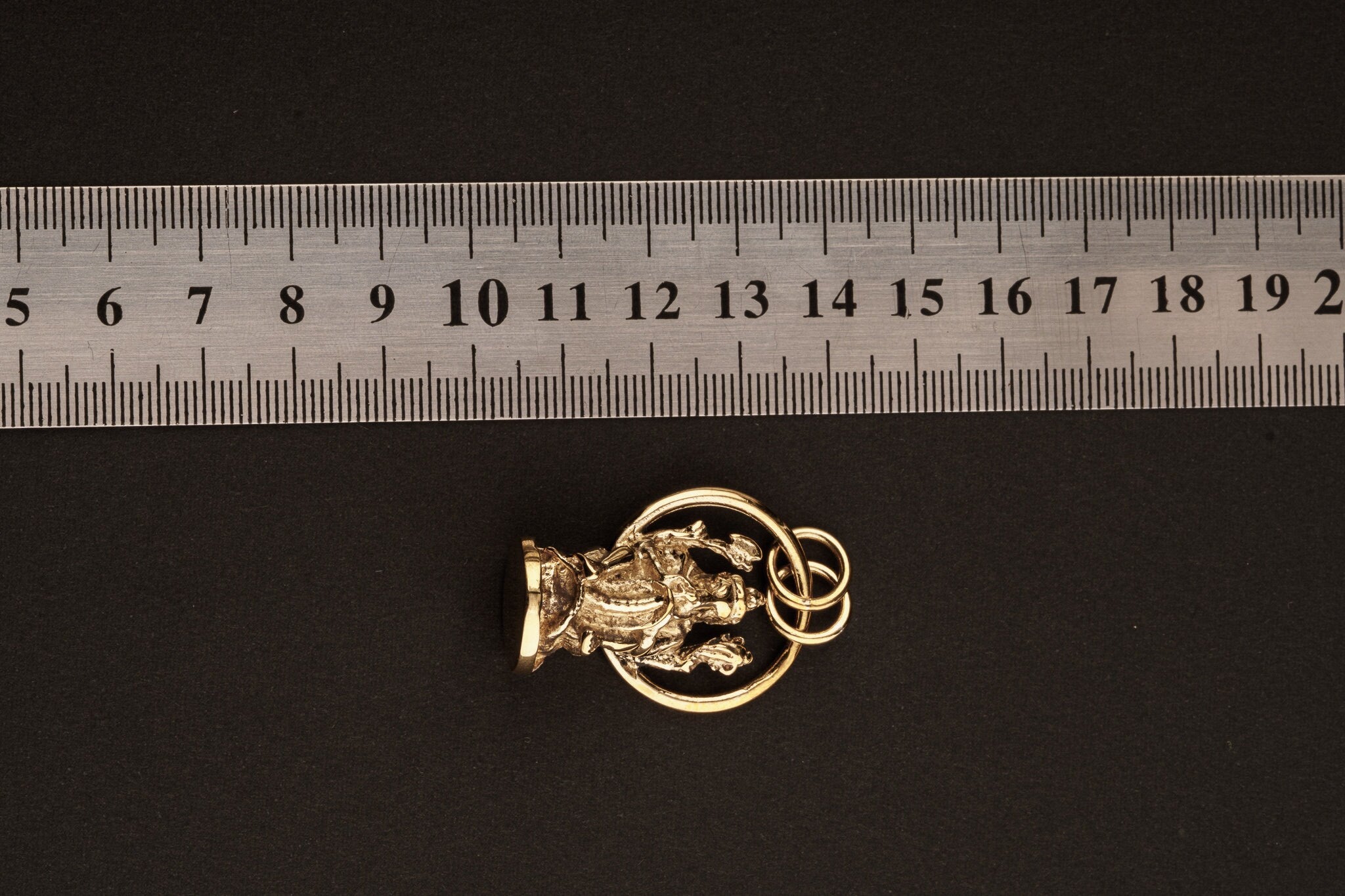 Amulet Hindu LORD GANESHA elephant Statue Talismas - Brass Cast ' - Pendant Necklace