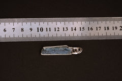 Raw aqua Ocean Kyanite with mica inclusions - Sterling Silver - Crystal Pendant Necklace