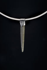 Collector Piece - NEPLAE Chloride inclusion Laser Quartz Point - Stack Pendant - Textured & Oxidised 925 Sterling Silver - Crystal NO.18