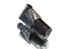 Himalayan Terminated Black Dravite Tourmaline Gem - Stack Pendant - Textured & oxidised - 925 Sterling Silver - Crystal Necklace - No.40