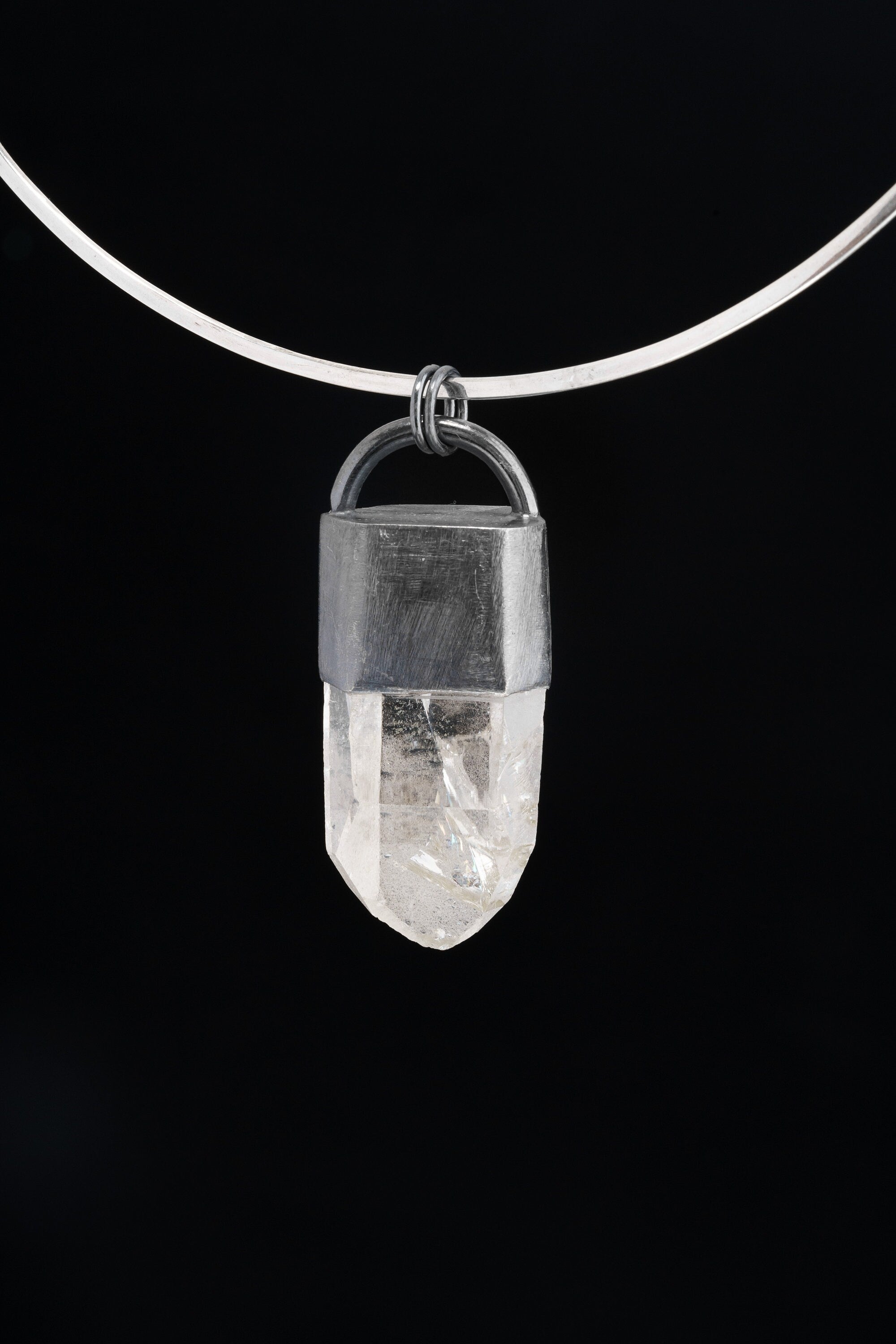 Crystal Clarity Archive: Super Clear Chunky Australian Lemurian Record Keeper Quartz - Sterling Silver Crystal Pendant