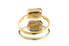 Luminous Harmony - Black Tourmaline - Size 9 1/4 US - Gold Plated Crystal Ring