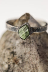 Verde Radiance - Sterling Silver Ring with Black Tourmaline - Size 3 US - NO/01