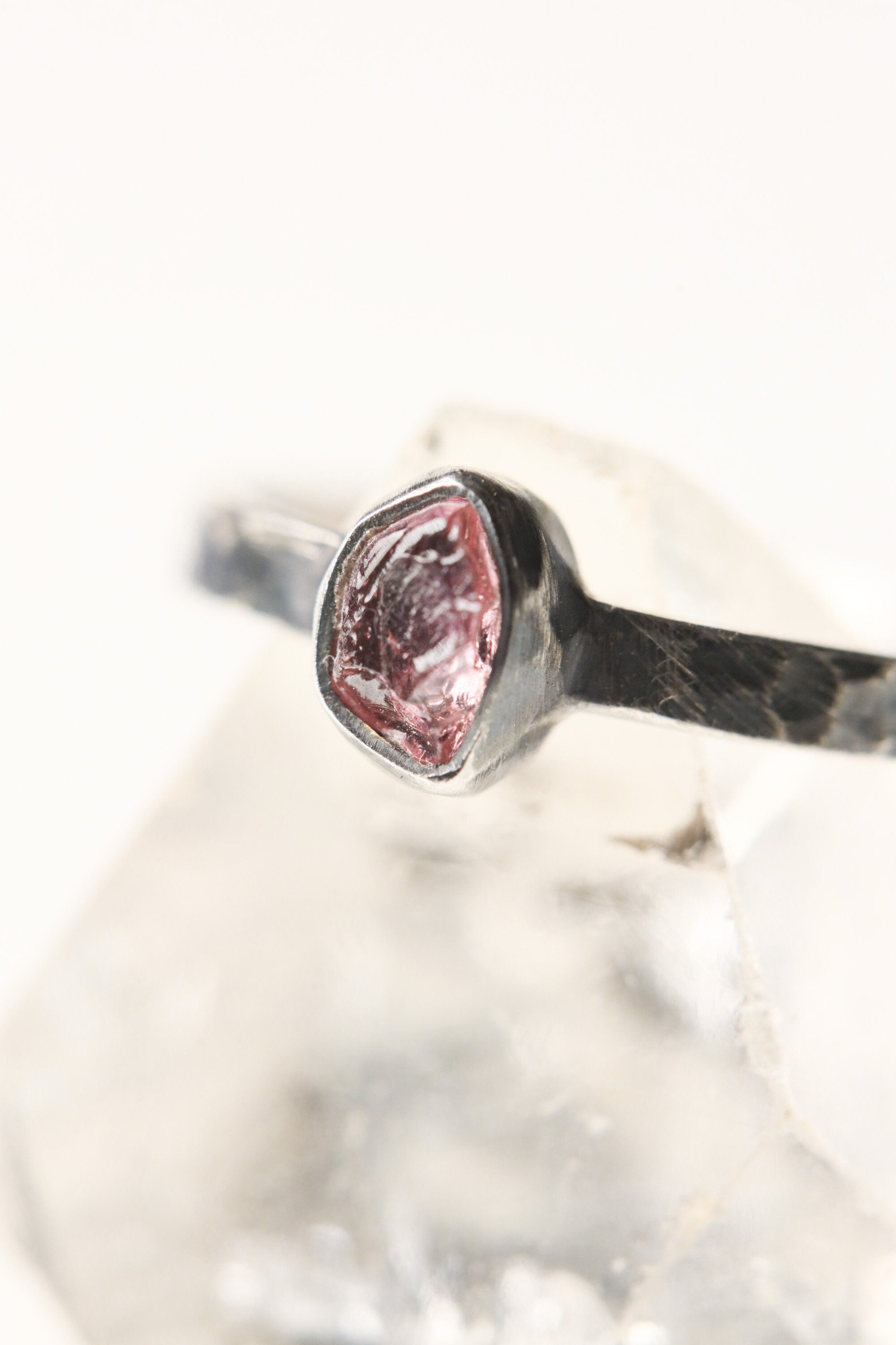 Eternal Blush - Sterling Silver Ring with Pink Tourmaline - Size 6 US - NO/01