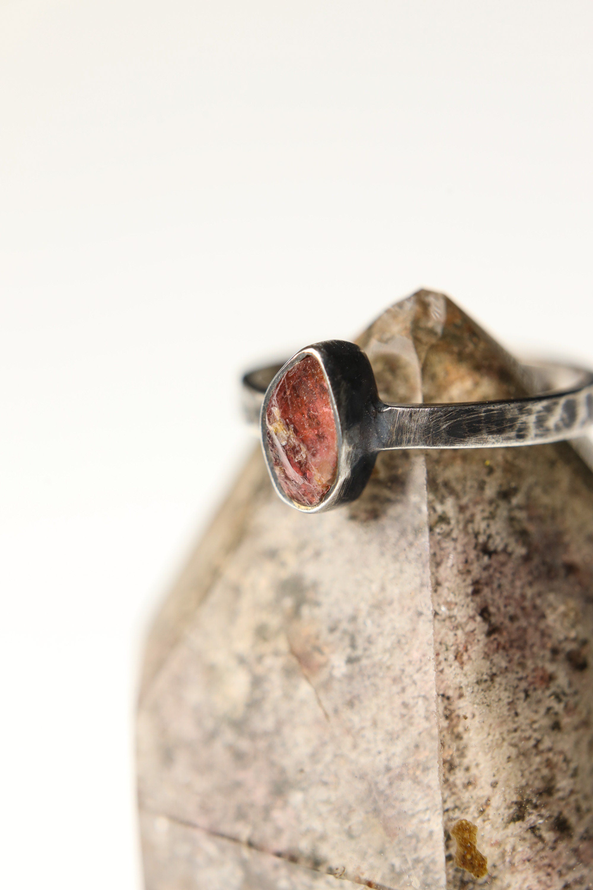 Eternal Blush - Sterling Silver Ring with Pink Tourmaline - Size 6 1/2 US - NO/08