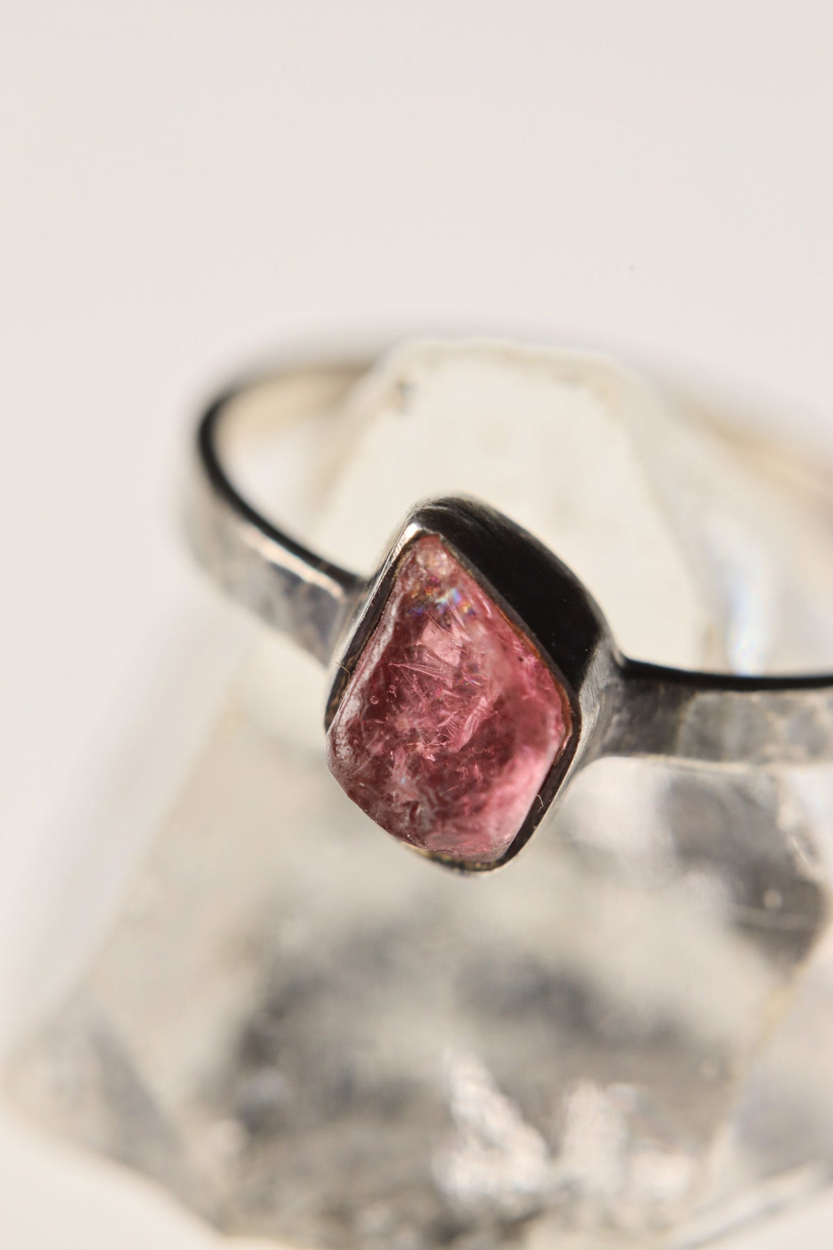 Eternal Blush - Sterling Silver Ring with Pink Tourmaline - Size 7 US - NO/02