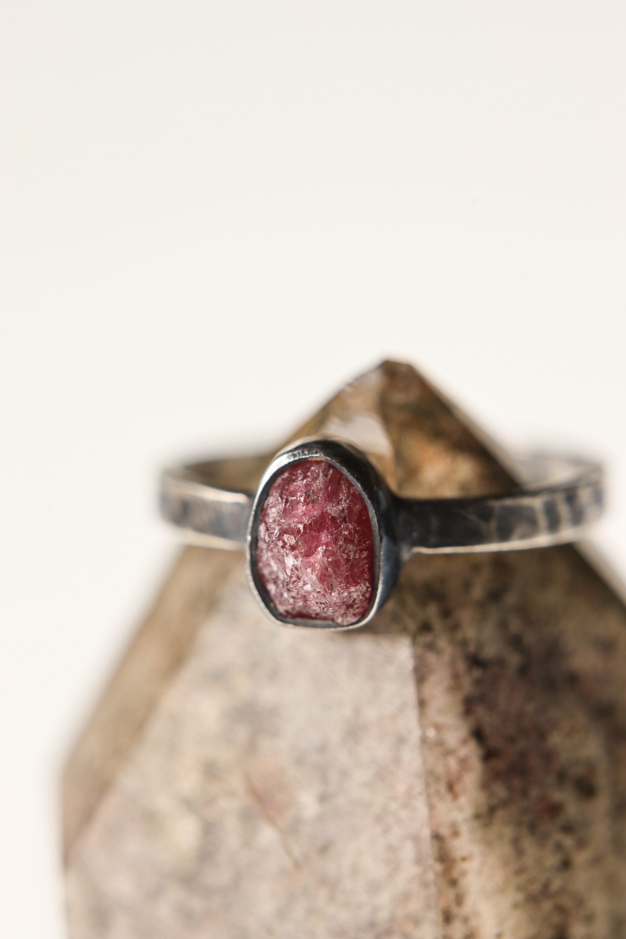 Eternal Blush - Sterling Silver Ring with Pink Tourmaline - Size 7 US - NO/05