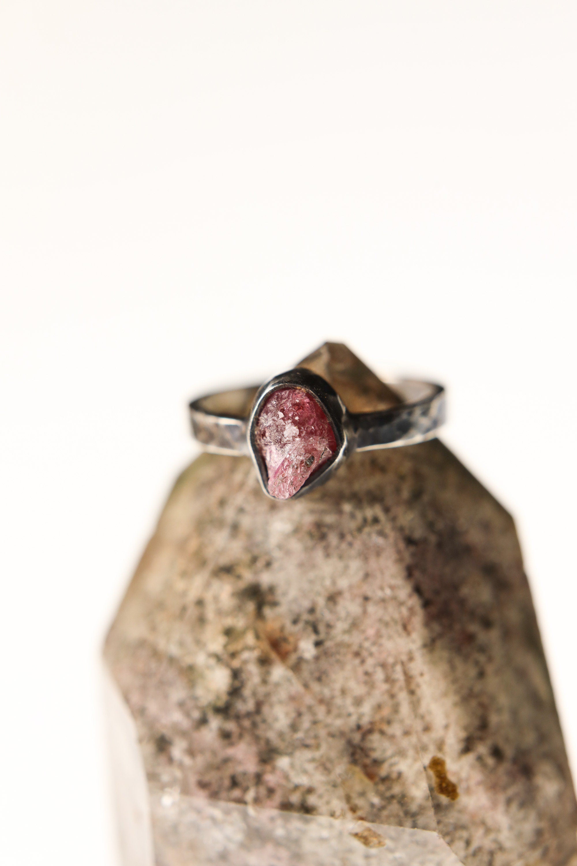 Eternal Blush - Sterling Silver Ring with Pink Tourmaline - Size 3 US - NO/06