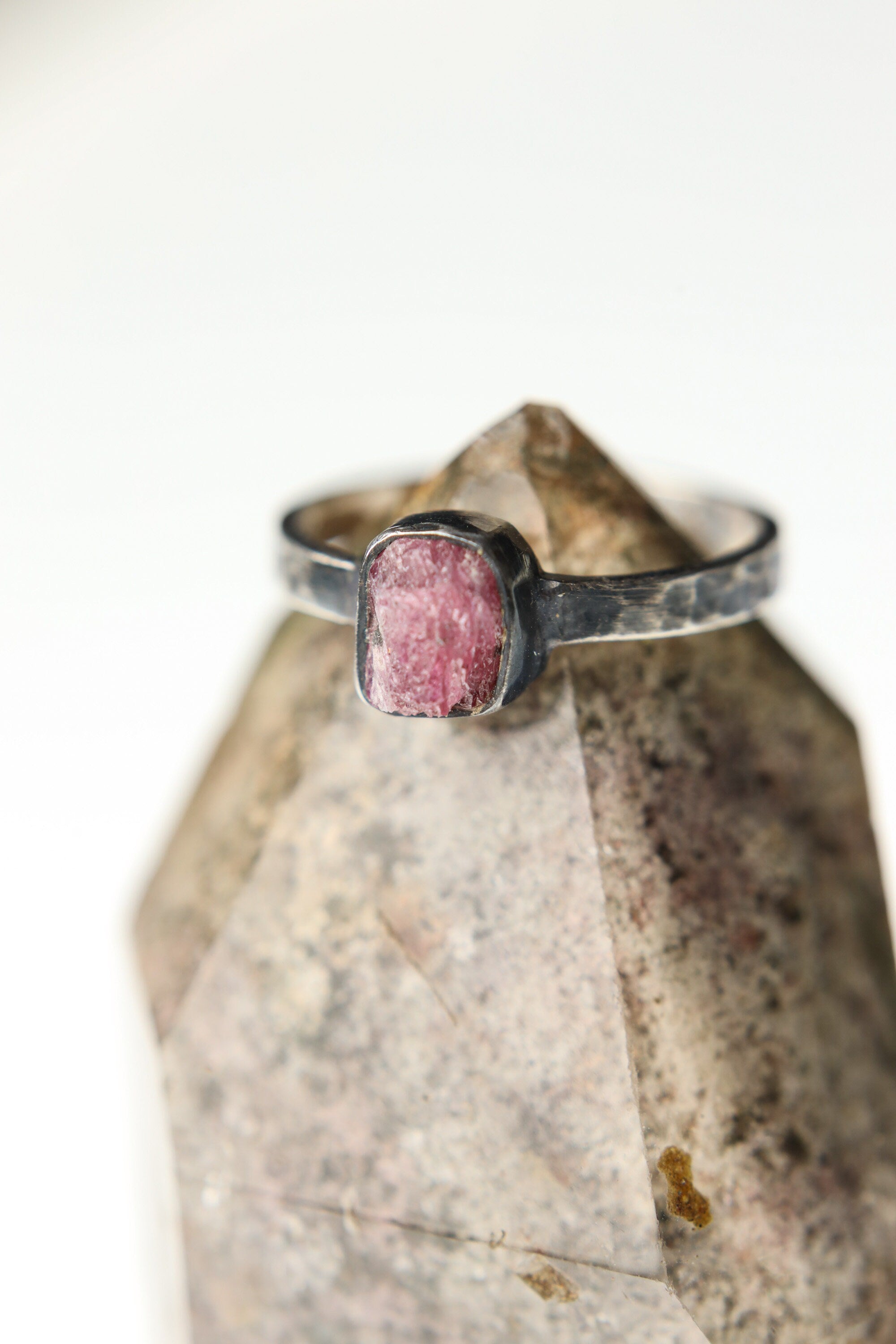 Eternal Blush - Sterling Silver Ring with Pink Tourmaline - Size 5 US - NO/07