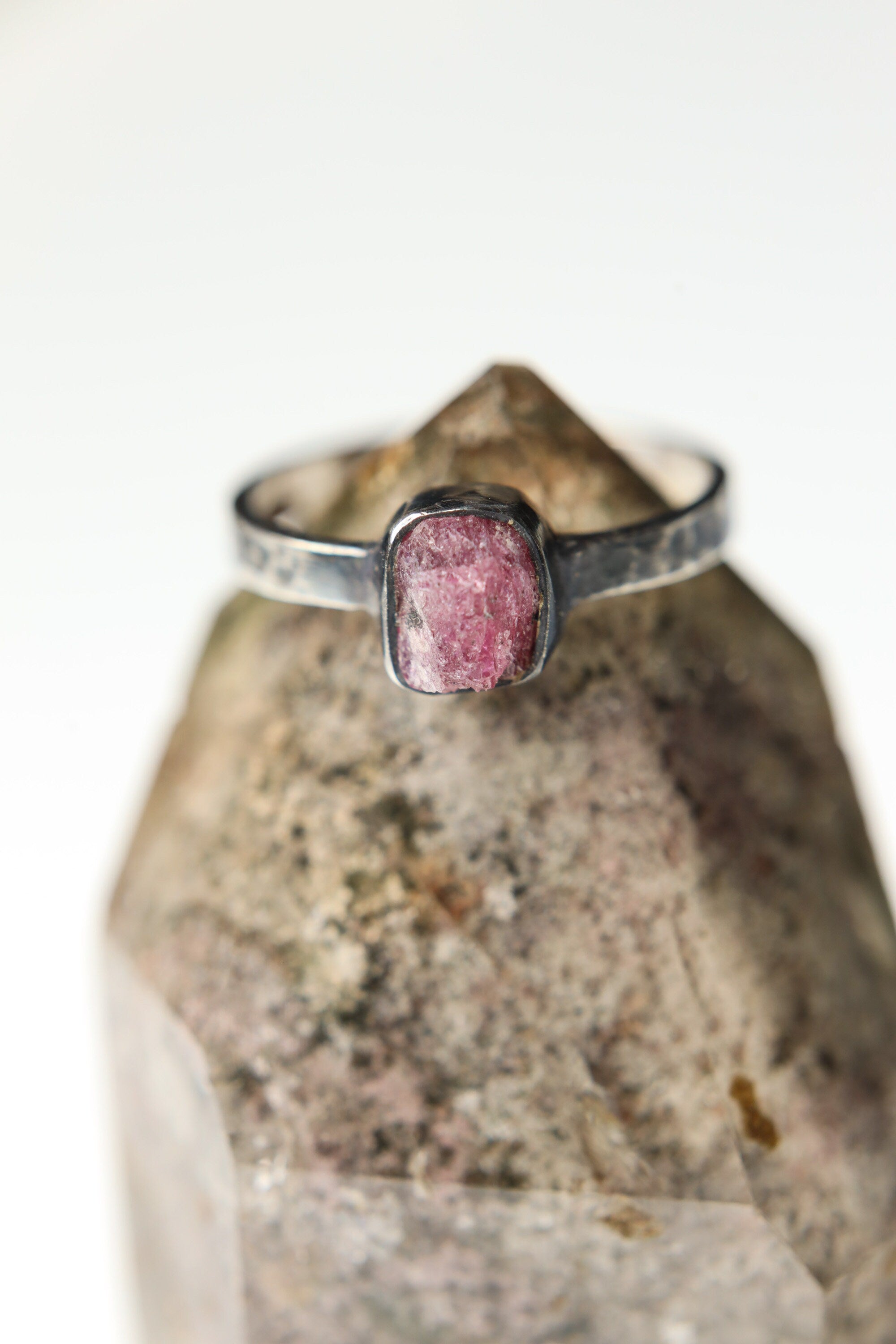 Eternal Blush - Sterling Silver Ring with Pink Tourmaline - Size 5 US - NO/07