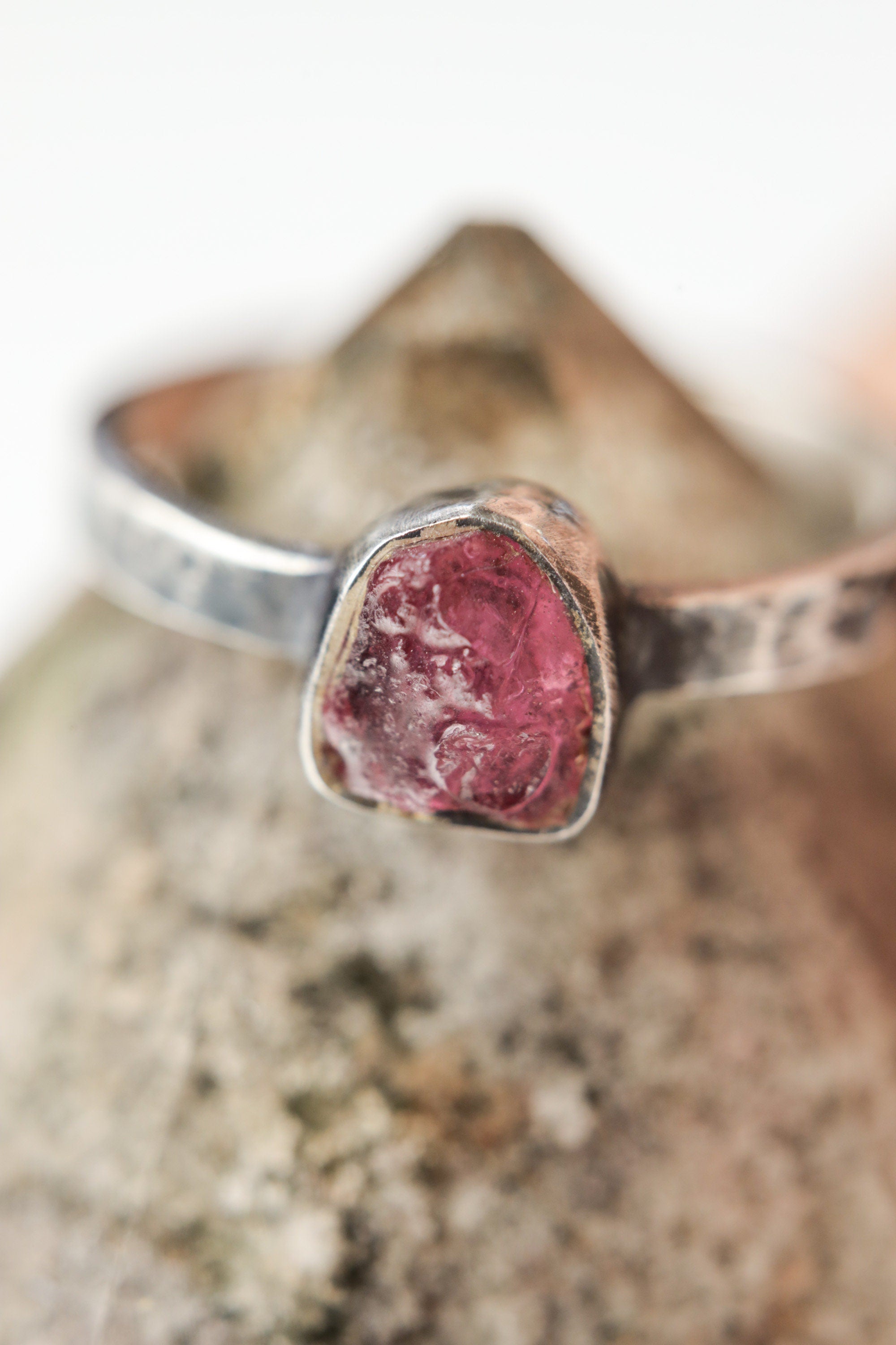 Eternal Blush - Sterling Silver Ring with Pink Tourmaline - Size 5 US - NO/10