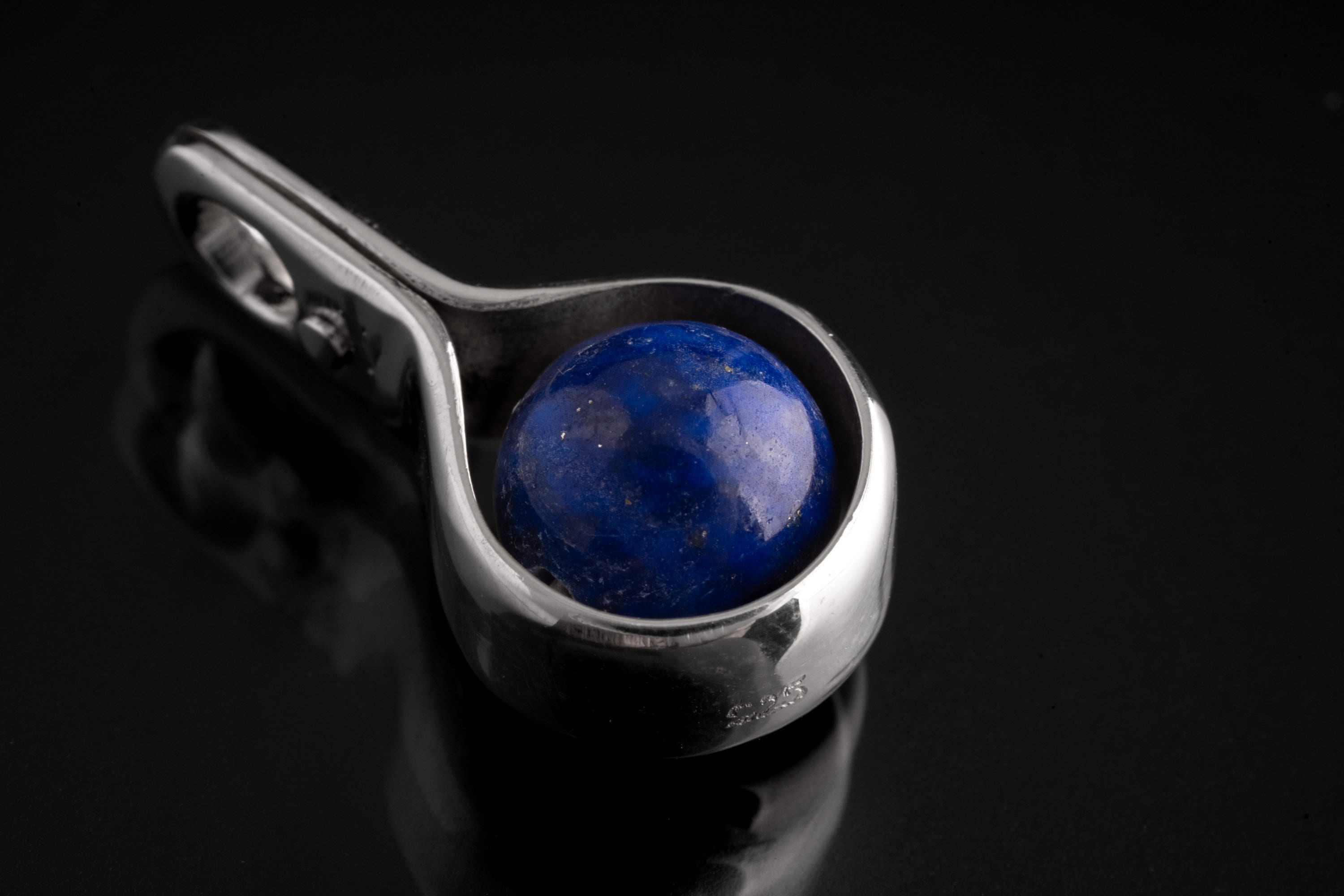 Celestial Orbis Pendant: Lapis Lazuli - Sterling Silver Pendant